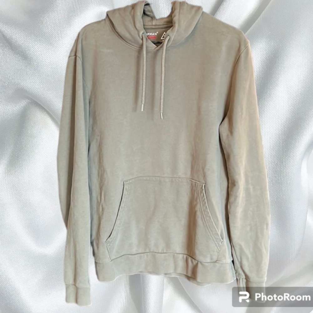 TOPSHOP light olive green hoodie size small